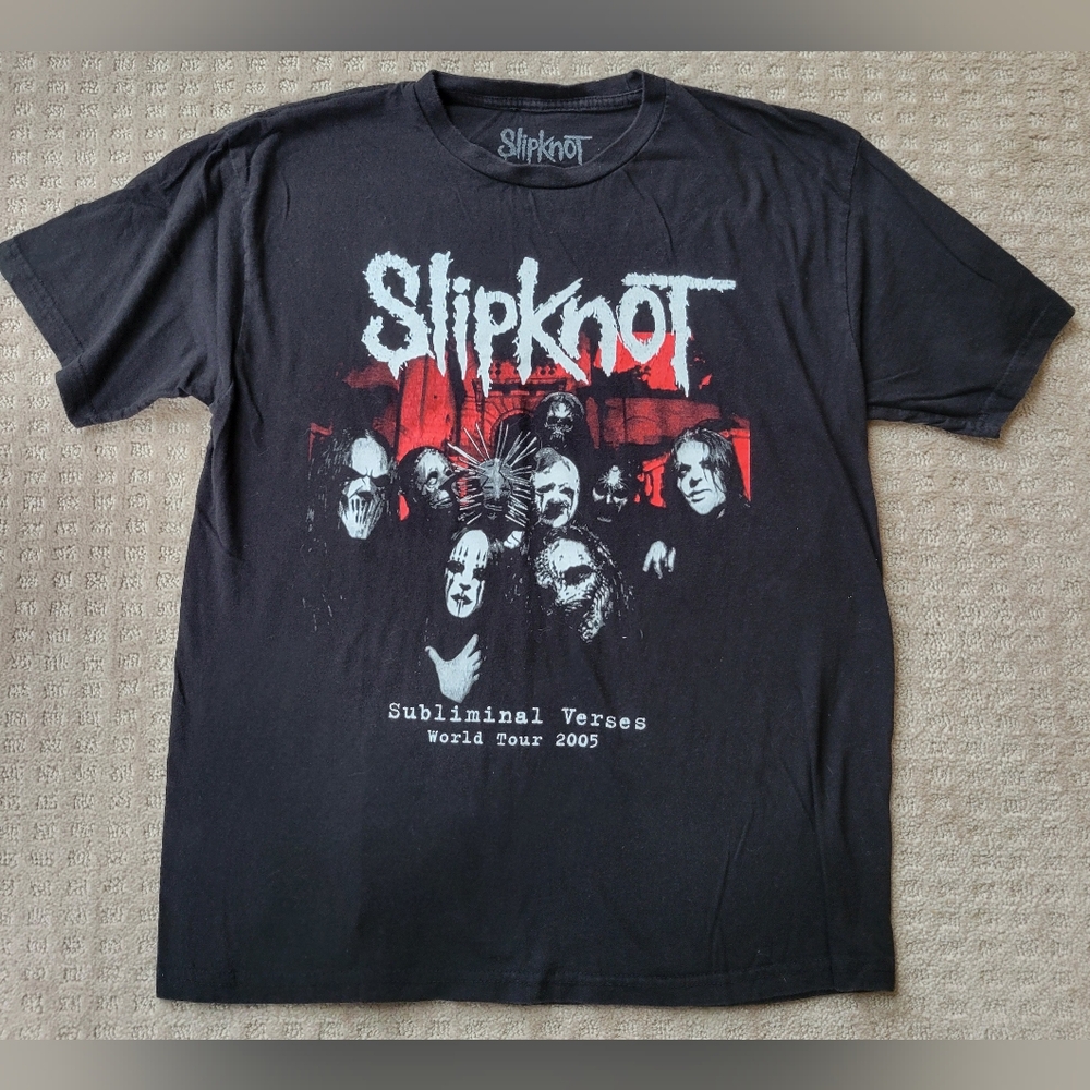 Slipknot T Shirt SUbliminal Verses World Tour 2005 Men's Sz L